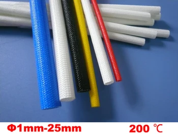 ID 3 мм стекловолоконная тръба, силиконова смола, оплетена тел ръкав, огнезащитни кабел с изолация от фибростъкло, защитна тръба, на 200 градуса.C