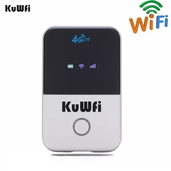 KuWFi 4G Wifi Рутер Мини Безжичен Рутер LTE Отключени 3G/4G FDD/TDD Преносим Джобен Wi fi Рутер Със Слот за сим карта