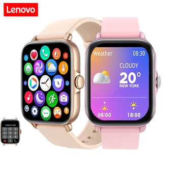 Lenovo Нови дамски смарт часове за сън, гривна за проследяване на сърдечната честота, на кислород в кръвта, фитнес тракер за Android, iOS, мъжки спортни часовници 2023