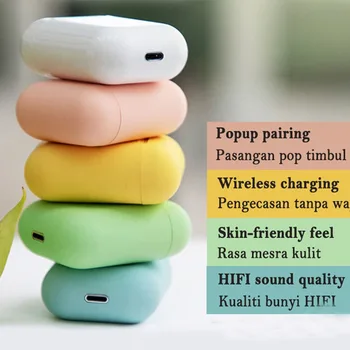 Liwhealth Безжична Bluetooth Слушалка I12 Macaron TWS Слушалки Audifonos Bluetooth Музикални Слушалки-Втулки За Xiaomi Apple Huawei