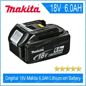 Makita 100% оригинален 18V 6000mAh литиево-йонна батерия, кабел за зареждане на електрически инструмент 18V BL1860 BL1830 BL1850 BL1860B