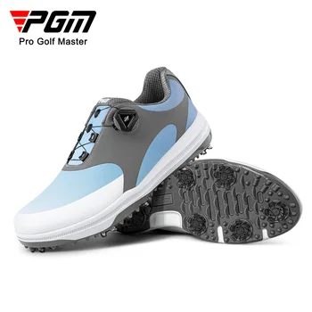 PGM Мъжки обувки за голф със сменяеми шипове, нескользящие водоустойчив мъжки маратонки, спортни обувки с каишка на дръжката на XZ200