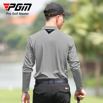 PGM Нова мъжка тениска с дълъг ръкав, зимни мъжки връхни облекла с ревера 2022