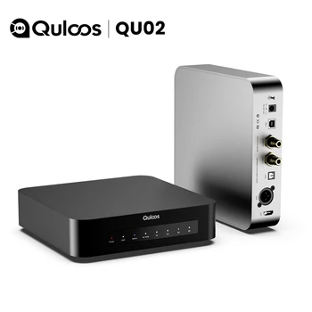 Quloos QU02 USB мост USB цифров аудиоинтерфейс за SPDIF AES/EBU I2S подкрепа DSD512