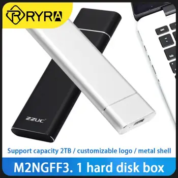 RYRA Dual Protocols M. 2 Калъф NGFF NVMe Корпус Външен SSD диск, USB 3.2 Type C Капака на твърдия диск 10 gbps HD Кутия за съхранение