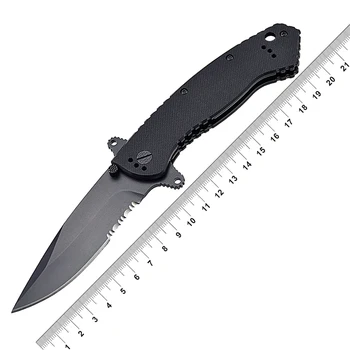 Tekut Escort Сгъваем Тактически Нож С Острие 440C За Оцеляването на ЕРП Инструмент За нощуване На Открито Ловни Ножове С Калъф Cordura LK5271