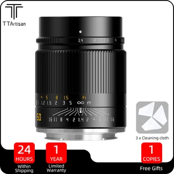 TTArtisan 50 мм f1.4 ASPH полнокадровый обектив с ръчно фокусиране, за да Canon RF Nikon Z Sony E Leica M Sigma L Закрепване на камерата Lente