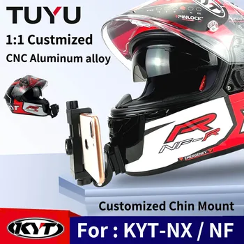 TUYU За KYT NX NF Индивидуален Мотоциклет Шлем Подбородочное Планина за GoPro hero11 10 Insta360 One X32 Rs Аксесоари за екшън камери DJI