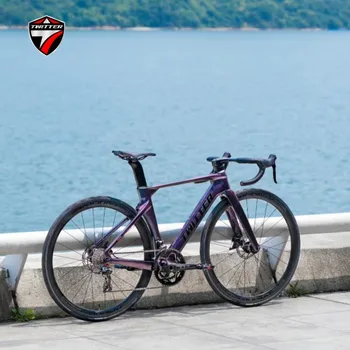 TWITTER Цвят холограми R10pro RS-22S маслен дисковата спирачка е изцяло скрит вътрешен кабел T800 изцяло от въглеродни влакна пътен велосипед700*25C карбоновое колелото