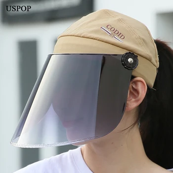 USPOP Нови летни слънчеви шапки UPF50 + слънцезащитен крем hast професионални шапки с uv защита PC lens шапка