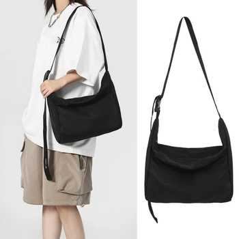 X4FF Модни найлонова чанта-месинджър, лесна ежедневна чанта през рамо, женствена чанта за пътуване
