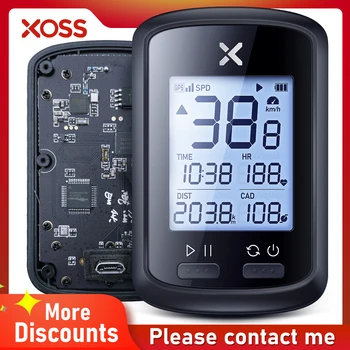 XOSS G PLUS велосипеден компютър G + Безжичен GPS за измерване на скоростта Водоустойчив Bluetooth ANT + с одометром за колоездене с честота на въртене