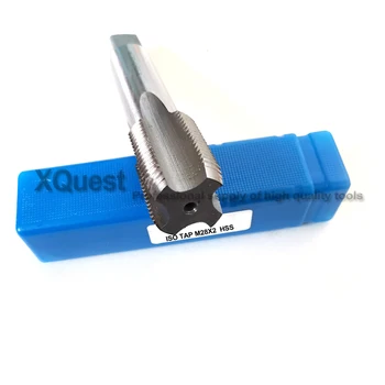 XQuest HSS Метричен резба штекерный кран M28 M28X3 M28X2 Метчики с фина резба за лявата ръка M28X2.5 M28X1.5 M28X1.25 M28X1 M28X0.75