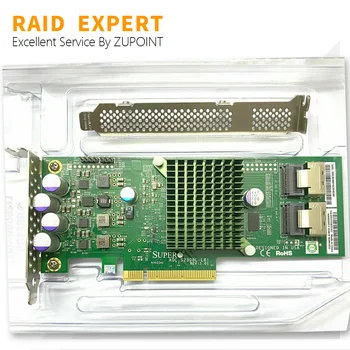 ZUPOINT Supermicro AOC-S2308L-L8i Карта RAID-контролер PCIe 3.0 6 Gbit/с HBA P20 Адаптер за разширяване на режима на IT За ZFS FreeNAS unR