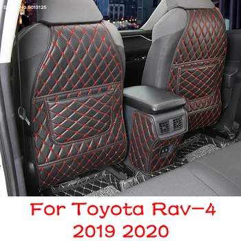 Авто Универсална кожена подложка за защита на задната седалка от удари, за Toyota RAV4 РАВ-4 2021 2019 2020 2022 Автомобилни аксесоари