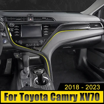 Автоаксесоари За Toyota Camry 70 XV70 2018-2021 2022 2023 ABS, интериорна Декорация на Таблото с Централно Управление, Карбоновыми Стикери