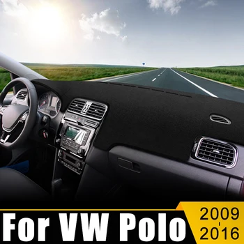 Автоаксесоари за Volkswagen VW Polo 6R 6C 2009 2010 2011 2012 2013 2014 2015 2016 Кутията на таблото да се Избягва светлината Анти-UV килими