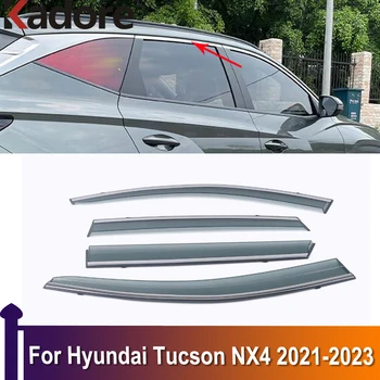 Автомобилен Стайлинг За Hyundai Tucson NX4 2021 2022 2023 Прозорец Козирка Вятър, Дъжд, Слънце Защита От Дим Дефлектор вентилационна (противовакуумна) канална Козирка