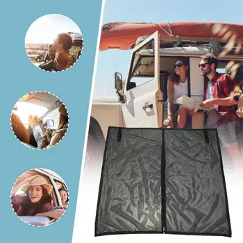 Автомобилна шторка от комари, защищающая от летящи насекоми, козирка за багажника, Защита от ултравиолетови лъчи за къмпинг, heating, mosquito net задната врата на suv