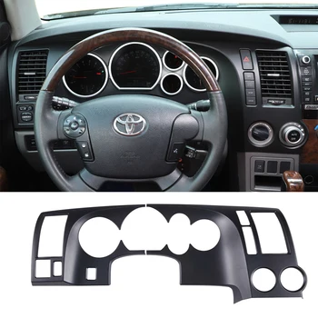 Автомобилни аксесоари, ABS въглеродни влакна таблото за измерване на скоростта рамка довършителни инструмент сензори Комплект калъфи за пикап Toyota Tundra 2007-2013