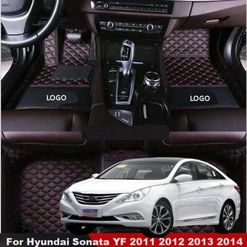 Автомобилни постелки за Hyundai Sonata yf безжичната 2011 2012 2013 2014 Автомобилни аксесоари и Килими за полагане на автомобили по поръчка подови настилки, килими