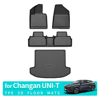 Автомобилни постелки за багажник за Changan UNIT Auto всички сезони TPE 3D подложка за краката Аксесоари за лявата ръка на водача