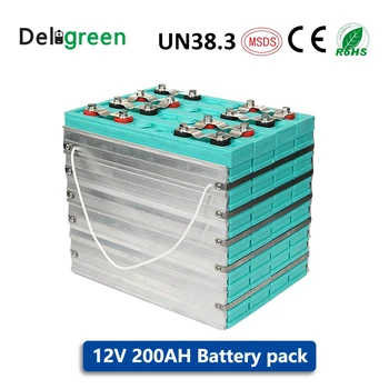 Акумулаторна батерия GBS LIFEPO4 с дълъг срок на служба 12 200 AH за електромобили, акумулаторни батерии енергия, слънчеви ПРОЗОРЦИ, 4 бр. в партията