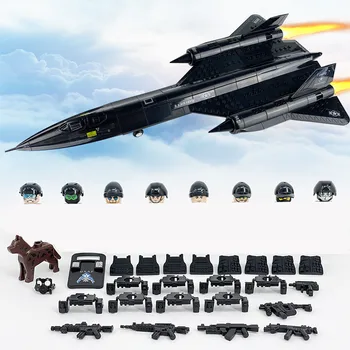 Армейски Разузнавач Blackbird Строителни Блокове Боец Самолет Войници Съвместими Технически Военни Тухли, Играчка за Момчета, Подарък За Рожден Ден