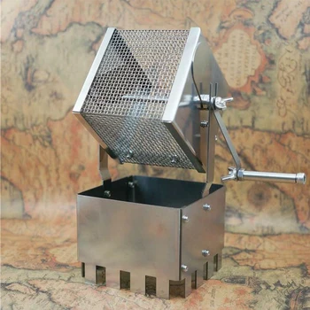 Битова машина за печене на кафе под формата на малки кубчета, машина за печене на кафе на зърна, манивела за ръчно устройство, удобно управление