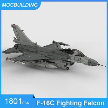 Блок F-16C 50, модел самолет Fighting Falcon, строителни тухли MOC, превозни развиване на креативните детски играчки, подаръци 1801 бр.