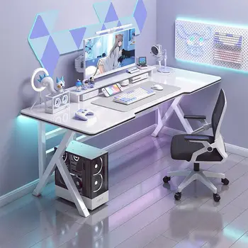 Бял компютърна маса desk Домашна отразяване на живо на Игрални маси Обикновен плот на работна маса маса за обучение за студенти бюро