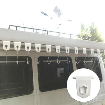 Бял универсален сенник кука за дрехи за кемпера RV Caravan вечерни лампи Притежателя люк Аксесоари и авточасти