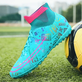 Висок клас Футболни обувки Messi устойчива на плъзгане на Едро и Здрави Футболни Обувки Society футболни Обувки За тренировки по Футзалу На Открито Маратонки