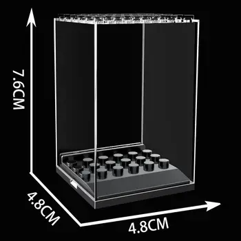 Висококачествена прозрачна кутия, съвместима със строителни блокове, кутия за показване на малки фигурки, скоростна Alec, пылезащитным калъф за кукли