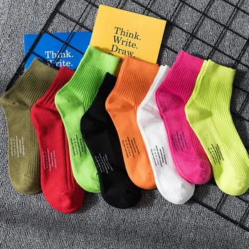 Висококачествени мъжки и дамски чорапи JT, чорапи флуоресцентни цветове, шарени чорапи за спорт и отдих, nansh's