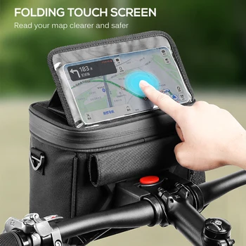Водоустойчив мотор и чанта на предната част на рамката със сензорен екран Мтб, велосипеди титуляр за телефон, чанти на волана ЕВА, Велосипедна предната чанта за съхранение, новост 2022