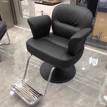 Въртящо коса стол с възможност за сгъване на облегалката, хидравлично луксозно метално коса фотьойл, професионална мебели за интериора на Silla De Ruedas HDH
