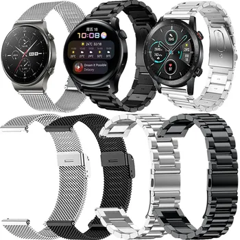 Гривна за Huawei Watch GT 3 Pro с 46 мм и каишка от неръждаема стомана, гривни за часовници Huawei GT 2 Pro