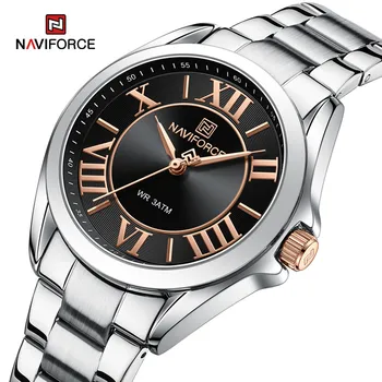 Дамски часовници NAVIFORCE, висококачествени кварцови часовници, водоустойчиви дамски ръчен часовник от неръждаема стомана, дамски Relogio Feminino