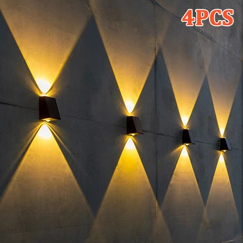 Декоративно осветление, с монтиран на стената лампа, за да осветява улицата Вила Тераса за Слънчеви външна водоустойчив силовата стена Слънчева веранда за градината