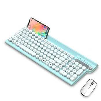 Детска клавиатура и мишка 2.4 G акумулаторна Безжична клавиатура и мишка за лаптоп Macbook, клавиатури за компютър, клавиатура за геймъри, на мишката