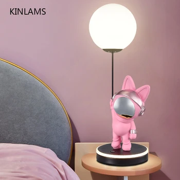 Детска настолна лампа led настолна лампа с Модерен космически заек Украса на хола прикроватной нощни шкафчета на спалнята Атмосферата Сензорен лека нощ