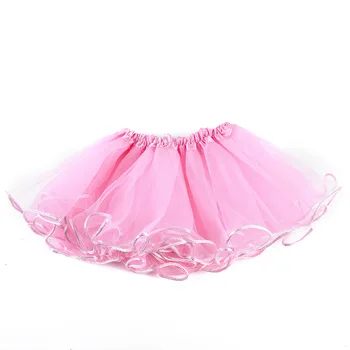Детски модни пола принцеса от вкара плат за момичета 0-8 години, милото ежедневното пищни дантелено рокля розов цвят, леко дебнещ
