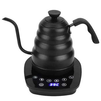Дигитален електрически чайник обем 1,2 л, 304 чайника с свистком от неръждаема стомана кана с контролирана температура, чайник за варене на кафе и чай