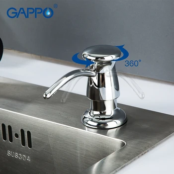 Диспенсер за течен сапун GAPPO от неръждаема стомана, инсталиране на бортике, кухненски дозатори за сапун, черен Вграден диспенсер за плотове