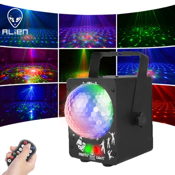 ЕДИН RGB led кристална диско-магически топка с 60 шарки, лазерен проектор RG, DJ, празнична бар, Коледен ефект на осветяване на сцена