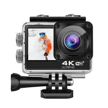 Екшън-камера за 4K 24MP WIFI, водоустойчив Ultra HD с подводна камера EIS 30M, запис на видео със сензорен екран, 170-градусная спортна камера