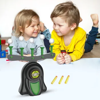 Електрическа окачване на топката Мишена Пет интерактивни игри за родители и деца, детска Играчка за подарък Цел Пластмасов куршум подаръци за деца
