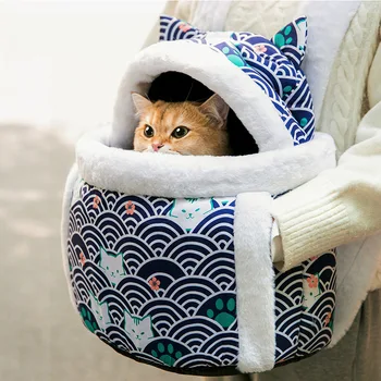 Есенно-зимна топла чанта за котки, сладък котка с чанта, раница за разходки на кучета, раница, многофункционална чанта за домашни котки