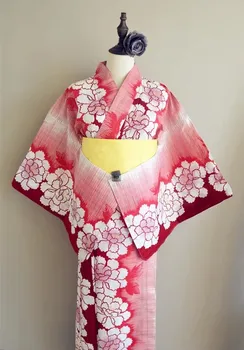Женски Лятото Традиционно Кимоно В Японски Стил, Официалната Юката с Оби, Костюм за Cosplay, Рокля За Изпълнения На Сцената, Дамски Годишна Традиция